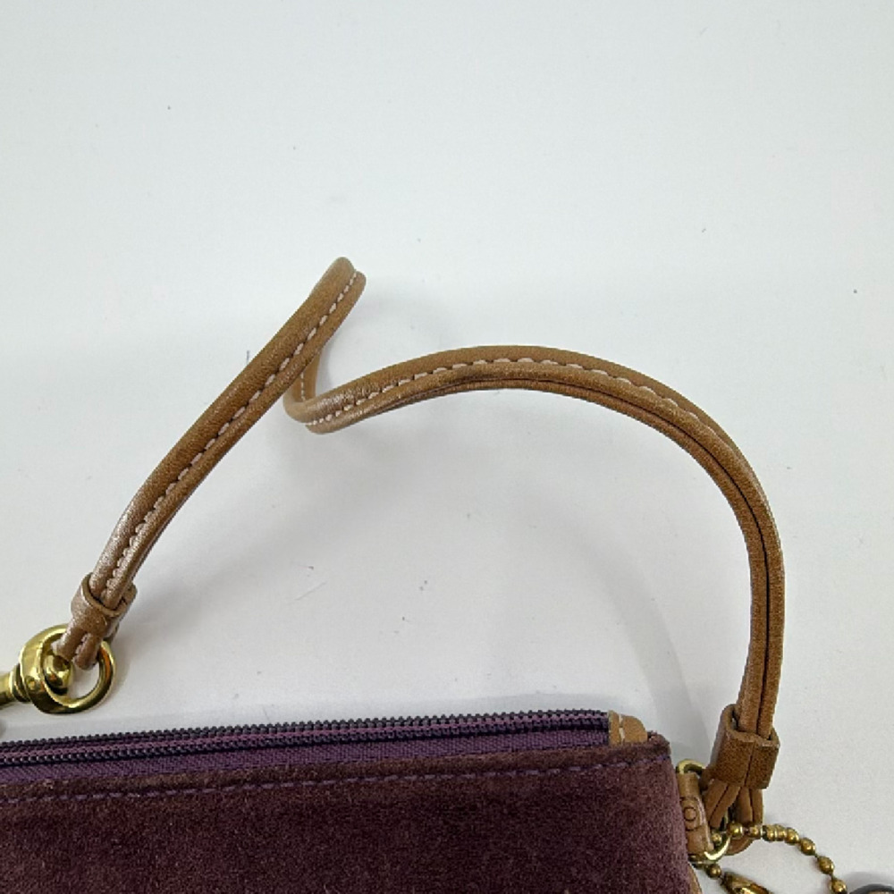 Coach Purple Suede Leather Wristlet - Picture 8 of 8